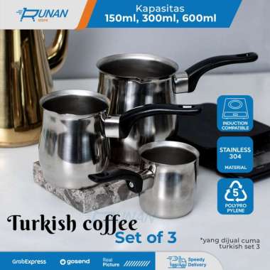 Coffee maker - Turkish Coffee Maker Pot Panci Kopi Turki Set 3pcs