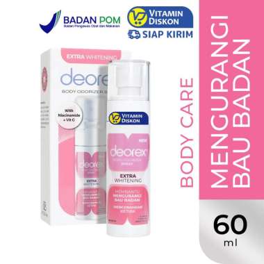 DEOREX BODY ODORIZER SPRAY EXTRA WHITENING 60ML