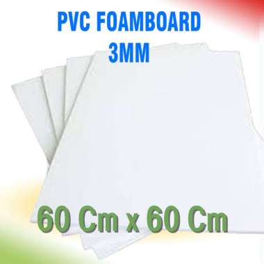 Papan PVC Foam board 3mm putih lembaran 60cmx60cm