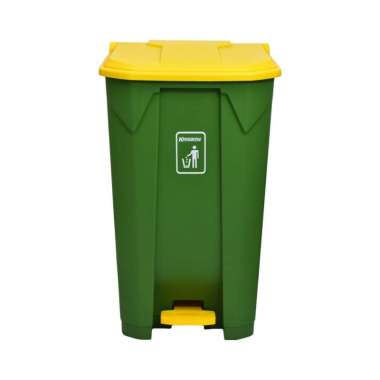 Krisbow 87 Ltr Tempat Sampah Plastik Pedal - Hijau