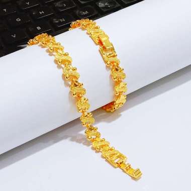GTD23 Grosir Gelang Tangan Rantai Gelang Dewasa Lapis Emas