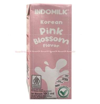 Indomilk 180ml Strawberry Chocolate Korean Pink Blossom Dalgona Goguma Flavor Susu UHT Siap Minum Va