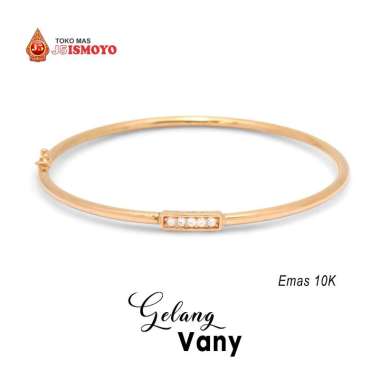 Gelang Emas Bangle Batu Putih Vany J5 Ismoyo