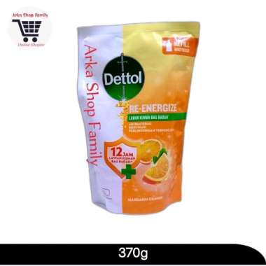 DETTOL Bodywash Sabun Mandi Cair Mandarin Orange Pouch Refill 370g 370ml