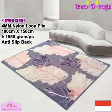 Tren-D-rugs Karpet bunga digital print modern alas lantai bulu permadani kamar tidur ruang tamu anti