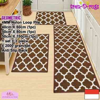 Tren-D-rugs Karpet keset kaki bulu alas lantai dapur set kamar mandi shower ruang tamu lorong panjan