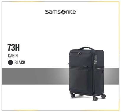 Samsonite Koper Softcase 73H Spinner Cabin 20 Inch - Black