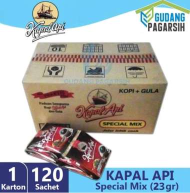 Promo Harga Kapal Api Kopi Bubuk Special Mix per 120 sachet 24 gr - Blibli