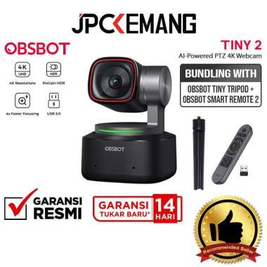 JPC KEMANG Obsbot Tiny 2 AI-Powered PTZ 4K Webcam Portable Web Cam GARANSI RESMI Paket 3