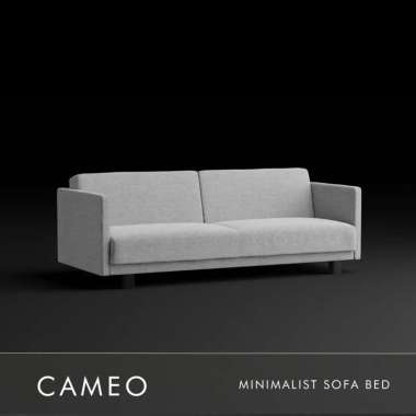 CAMEO | Sofa Bed Minimalis | Futon Sleeper | XIONCO Abu - Abu Muda