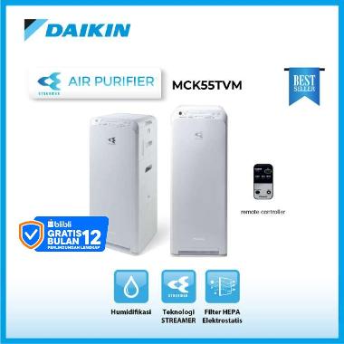 Daikin Air Purifier MCK55TVM6 with Humidification 41m - Pembersih Udara HEPA Filter Wifi