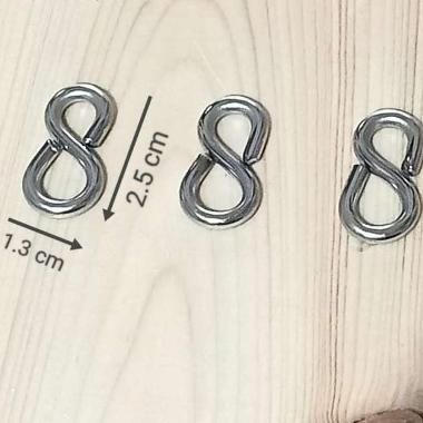 Ring 8 sambung konektor variasi rantai stainless burung Parrot Afgrey