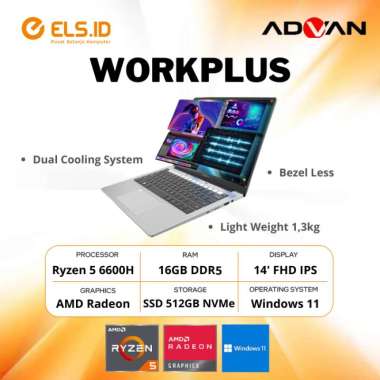 Advan Workplus AMD Ryzen 5 6600H 16GB SSD 512GB 14" W11