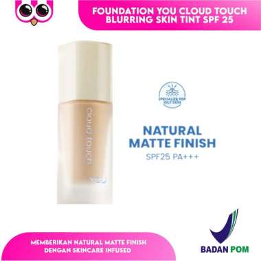 FOUNDATION YOU CLOUD TOUCH BLURRING SKIN TINT SPF 25 LIQUID FOUNDATION BASE MAKEUP ALAS BEDAK ROSE V