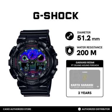 jam tangan pria casio G-SHOCK GA-100RGB-1ADR
