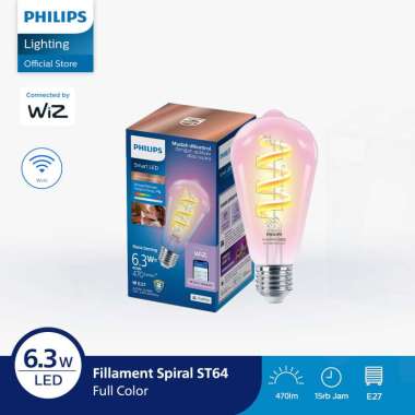 Paket Philips lampu Smart Wifi LED 6.3W ST64 E27 Tunable Color
