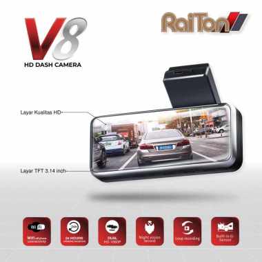 Raiton Dashcam Dash Cam Mobil Wifi Perekaman Loop Cctv Mobil Kamera Pengawas Parkir 24 Jam