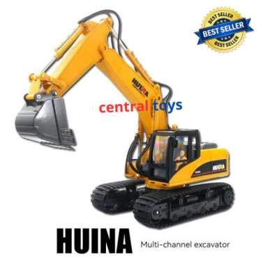 HUINA 1535-1 3 in 1 rc excavator upgrade dari 1550 70 pengeruk metal