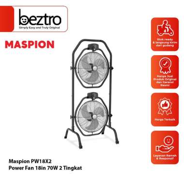 Maspion PW18X2 โ Power Fan 18 inch 70 Watt 2 Tingkat-Kipas Angin-Kipas Angin Dinding-Kipas-Original-