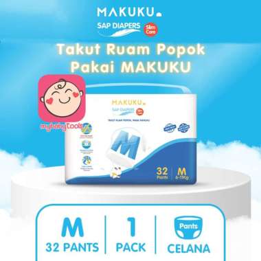 MAKUKU SAP DIAPERS SLIM CARE TAPE NB36 S34 PANTS M32 L30 XL28 XXL26 = CARE M32