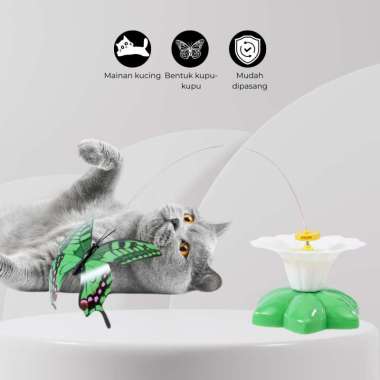 Mainan Kucing Kupu Kupu Terbang Elektrik Cat