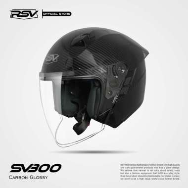 HELM RSV SV300 CARBON GLOSSY DOUBLE VISOR MD