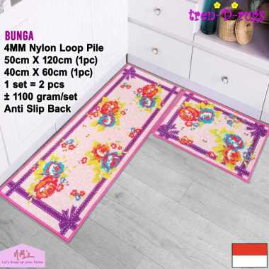 Tren-D-rugs Karpet keset kaki shabby bunga alas lantai dapur set panjang lorong runner koridor kamar