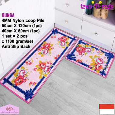 Tren-D-rugs Karpet keset kaki shabby bunga alas lantai dapur set panjang lorong runner koridor kamar
