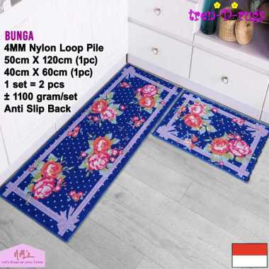 Tren-D-rugs Karpet keset kaki shabby bunga alas lantai dapur set panjang lorong runner koridor kamar