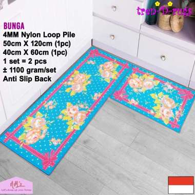 Tren-D-rugs Karpet keset kaki shabby bunga alas lantai dapur set panjang lorong runner koridor kamar