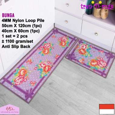 Tren-D-rugs Karpet keset kaki shabby bunga alas lantai dapur set panjang lorong runner koridor kamar