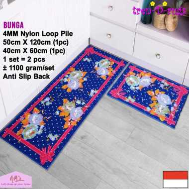 Tren-D-rugs Karpet keset kaki shabby bunga alas lantai dapur set panjang lorong runner koridor kamar