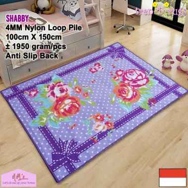 Tren-D-rugs Karpet permadani bunga bulu alas lantai kamar tidur ruang tamu anti slip halus murah 100