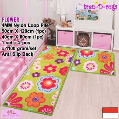 Tren-D-rugs Karpet keset kaki bunga ruang tamu shower kamar mandi dapur set panjang lorong runner ko
