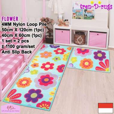 Tren-D-rugs Karpet keset kaki bunga ruang tamu shower kamar mandi dapur set panjang lorong runner ko