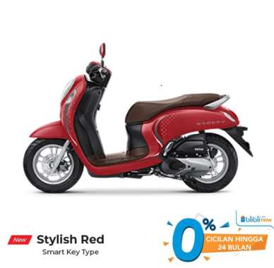 All New Honda SCOOPY PRESTIGE &amp; STYLISH CBS ISS Sepeda Motor Stylish Red Makassar