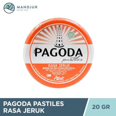 Pagoda Pastiles Rasa Jeruk 20 Gram - Permen Pelega Tenggorokan