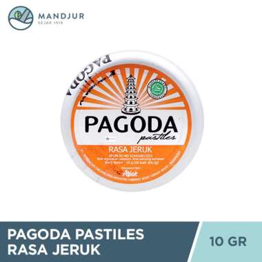 Pagoda Pastiles Rasa Jeruk 10 Gram - Permen Pelega Tenggorokan