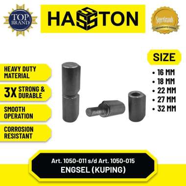 Hasston Engsel Bubut / Engsel Pagar Besi (1050) 16 mm