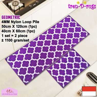 Tren-D-rugs Karpet keset kaki geometric sweden lantai dapur set shower kamar mandi panjang lorong ko