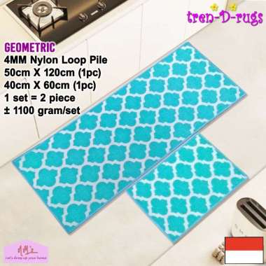 Tren-D-rugs Karpet keset kaki geometric sweden lantai dapur set shower kamar mandi panjang lorong ko