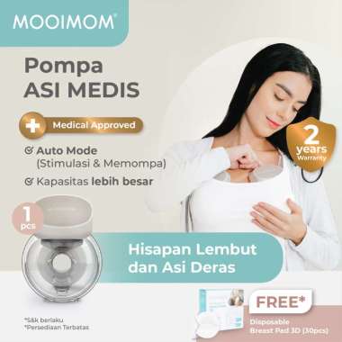 Pompa ASI Elektrik Wireless Tidak Berisik M2 PRO - Hands Free Wireless Electric Breast Pump MOOIMOM 