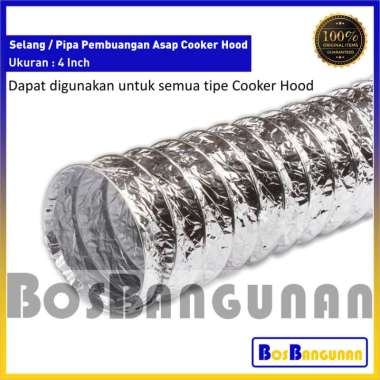 Alumunium Flexible Ducting 4 Inch Pipa Angin Cooker Hood Exhaust Dapur