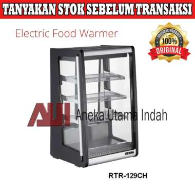 Getra RTR-129CH Electric Food Warmer - Mesin Showcase Pemajang & Penghangat Kue, Roti, Makanan Cepat
