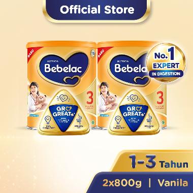 Promo Harga Bebelac 3 Susu Pertumbuhan Vanila 800 gr - Blibli