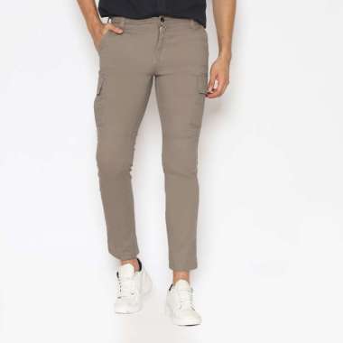 POLICE Celana Cargo Panjang Cotton Premium Pria 36 Light Brown