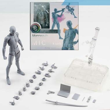 JFactory Body Kun / Chan DX Set Mannequin Action Figure dengan 30 Titik Artikulasi dan Material PVC 