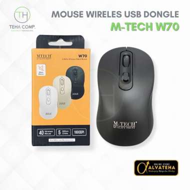 Mouse Wireless Bluetooth Dongle Murah Untuk Laptop Komputer Office W70