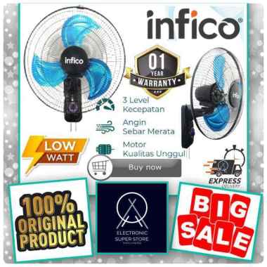 KIPAS ANGIN DINDING INFICO IWF1618 IWF-1618 IWF 1618 WALL FAN INFICO 16INCH SUPER LOW WATT KIPAS WAL