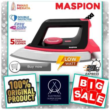 SETRIKA MASPION HA-390 HA390 HA 390 SETRIKA LISTRIK MASPION SUPER LOW WATT